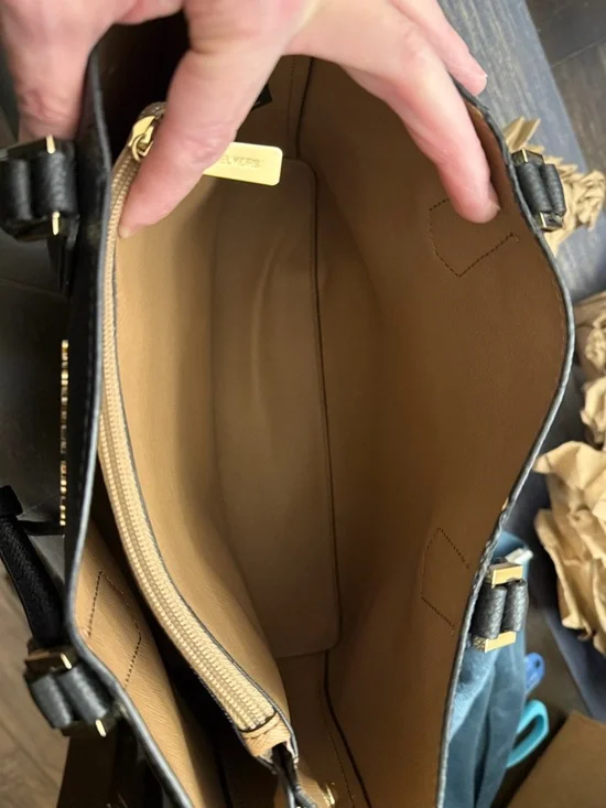 Michael Kors Black Pebbled Leather Satchel Crossbody Bag Purse - Picture 8 of 16